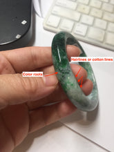 Load image into Gallery viewer, 57.5mm Certified Type A 100% Natural Sunny Green, Deep Forest Green, Gray &amp; Black Jadeite Jade Bangle AZ159-4038
