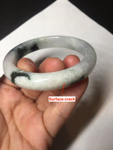 Load image into Gallery viewer, 53.8mm certified Type A 100% Natural light green/white jadeite jade bangle BK100-2343
