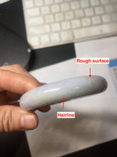 Load image into Gallery viewer, 57.7mm Certified Type A 100% Natural light purple white gray Jadeite bangle BH99-2161
