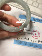 Load image into Gallery viewer, 55.3mm Certified Type A 100% Natural light green with carved Ancient Coin, Auspicious Cloud, and Lingzhi Jadeite Jade bangle PD146-6252
