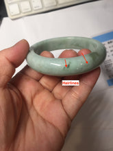Load image into Gallery viewer, 54.8mm certified 100% natural Type A green/gray jadeite jade bangle BS133-4042

