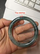 Load image into Gallery viewer, 55mm Certified type A 100% Natural light green blue purple gray black Jadeite bangle PB274-2748
