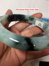 Load image into Gallery viewer, 59.6mm certified Type A 100% Natural light green purple Jadeite bangle PJ130-7293
