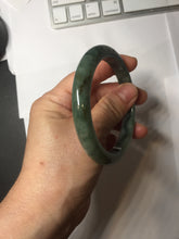 Load image into Gallery viewer, 57.6mm Certified type A 100% Natural oily dark greenwhite gray black watermelon rind  (瓜油青)  Jadeite bangle AZ187-1630
