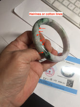 Load image into Gallery viewer, 59.5mm certified Type A 100% Natural light purple light brown dark green sunny green Jadeite Jade bangle AA48-3312
