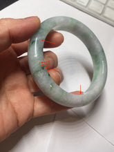 Load image into Gallery viewer, 57.5mm certified type A 100% Natural light  green/purple Jadeite jade bangle PA232-5118
