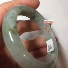 Load image into Gallery viewer, 52.3mm Certified Type A 100% Natural light green white Jadeite bangle PB290-3360
