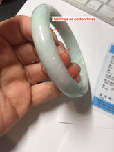 Load image into Gallery viewer, 60mm Certified Type A 100% Natural sunny green white Jadeite bangle PA262-3840
