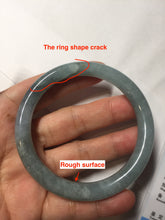 Load image into Gallery viewer, 55.5mm Certified Type A 100% Natural dark green/purple/gray round cut Jadeite bangle AA127-6935
