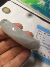 Load image into Gallery viewer, 55.6mm Certified type A 100% Natural icy watery light green Jadeite bangle AY24-1699
