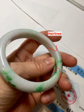 Load image into Gallery viewer, 56.5mm certified Type A 100% Natural sunny green/purple/white(白底青) Jadeite Jade bangle BF141-4072
