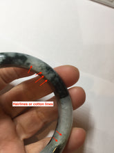 Load image into Gallery viewer, 56.2mm certified 100% natural type A dark green/purple/white jadeite jade bangle PF18-3423
