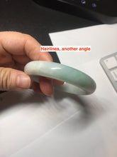Load image into Gallery viewer, 53.5mm certified 100% natural Type A sunny green/white jadeite jade bangle BM41-8047
