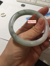 Load image into Gallery viewer, 52.8mm Certified type A 100% Natural green white light purple Jadeite bangle PE30

