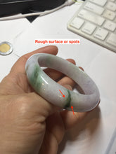 Load image into Gallery viewer, 55mm certified 100% natural Type A green/purple/white jadeite jade bangle PF33-4760
