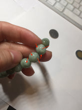 Load image into Gallery viewer, 9.9-10.5mm size 52-62mm 100% natural type A light green jadeite jade beads bracelet PC53
