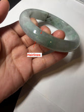 Load image into Gallery viewer, 61.5 mm certified type A 100% Natural oily light green/white/purple chubby Jadeite Jade bangle BM17-2786

