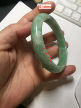 Load image into Gallery viewer, 58.4mm Certified Type A 100% Natural sunny green gray Jadeite Jade bangle PA119-9890
