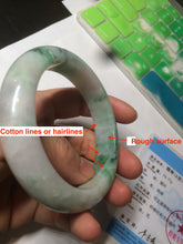 Load image into Gallery viewer, 57.5mm Certified 100% natural Type A sunny green/purple jadeite jade bangle AY50-4124

