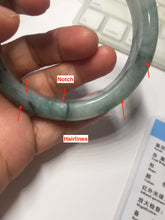 Load image into Gallery viewer, 58.2mm Type A 100% Natural light green/blue/white chubby Jadeite Jade bangle BS130-4037
