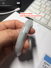 Load image into Gallery viewer, 58.5mm certified Type A 100% Natural white light green purple Jadeite Jade bangle PF68-0501
