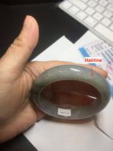Load image into Gallery viewer, 60mm Certified Type A 100% Natural white/light purple/brown/yellow/gray (FU LU SHOU) Jadeite Jade bangle BF107-8641
