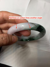 Load image into Gallery viewer, 55.5mm Certified 100% natural Type A sunny Green &amp; Light Purple(春带彩) jadeite jade bangle PH247-0509
