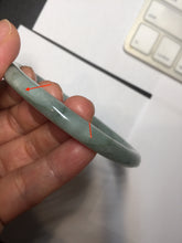 Load image into Gallery viewer, Sold, please don't order. Thanks. 64.7mm Certified type A 100% Natural light green round cut Jadeite bangle J143-(1947)
