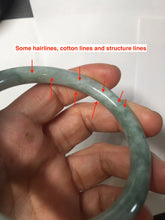 Load image into Gallery viewer, 60mm Certified Type A 100% Natural green round cut jadeite Jade bangle PJ40-0277

