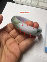 Load image into Gallery viewer, 54.5mm certified 100% natural Type A green light purple Distant Hills in Mist jadeite bangle PA185-4757
