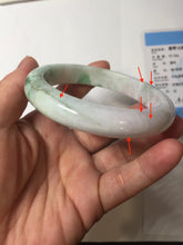 Load image into Gallery viewer, 60.6mm certified 100% Natural sunny green/white/purple/brown Jadeite Jade bangle AZ165-4034
