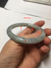 Load image into Gallery viewer, 53.5mm Certified Type A 100% Natural light green purple round cut Jadeite bangle PD203-3923
