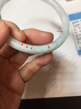 Load image into Gallery viewer, 60.4mm Certified Type A 100% Natural light green white purple round cut jadeite Jade bangle B259-3206
