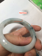 Load image into Gallery viewer, 58mm Certified Type A 100% Natural green/white Jadeite Jade bangle AX79-4354

