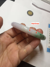 Load image into Gallery viewer, 56mm Certified Type A 100% Natural sunny green purple round cut Jadeite Jade bangle PB99-4951
