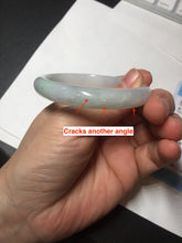 Load image into Gallery viewer, 51mm certified Type A 100% Natural green/purple/white oval Jadeite Jade bangle BM59-0262
