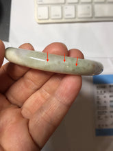 Load image into Gallery viewer, 57.5mm certified type A 100% Natural green/yellow/purple (FU LOU SHOU)Jadeite jade bangle PH36-0433
