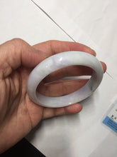 Load image into Gallery viewer, 54.8mm certified 100% natural Type A dark green/purple/white with green floating flowers jadeite jade bangle PB232-2827
