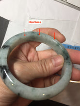 Load image into Gallery viewer, 56.5mm Certified 100% natural Type A light green with green floating flowers jadeite jade bangle PH241-7292
