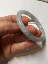 Load image into Gallery viewer, 54mm Certified Type A 100% Natural light green/white round cut Jadeite bangle PA233-9880
