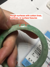 Load image into Gallery viewer, 58.4mm Certified Type A 100% Natural sunny green gray Jadeite Jade bangle PA117-9894
