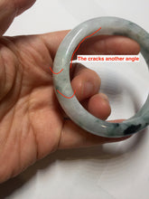 Load image into Gallery viewer, 52.5 mm Certified Type A 100% Natural green white Jadeite Jade bangle PA216-3889
