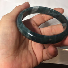 Load image into Gallery viewer, 61mm Certified Type A 100% Natural dark green/blue/gray/black Guatemala Jadeite bangle PJ147-1484
