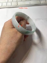 Load image into Gallery viewer, 53.4mm Certified Type A 100% Natural sunny green white thin jadeite Jade bangle AT36-0759
