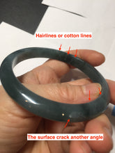 Load image into Gallery viewer, 58.8mm Certified Type A 100% Natural dark green/blue/gray/black Guatemala Jadeite bangle PD217-2323
