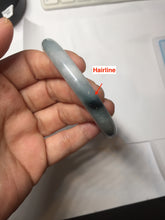 Load image into Gallery viewer, 55.6mm Certified Type A 100% Natural Dark Green Blue Gray Black Moonlit Ink (水墨月色) Round Cut Jadeite Jade Bangle AZ142-0750
