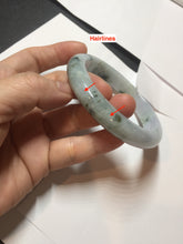 Load image into Gallery viewer, 58mm certified Type A 100% Natural dark green purple yellow(FU LU SHOU) Jadeite Jade bangle PE76-(5927)
