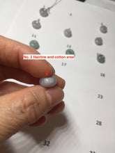 Load image into Gallery viewer, 10.5mm Type A 100% Natural purple green gray Jadeite Safety Guardian Button donuts pendant group PH121 Add on item
