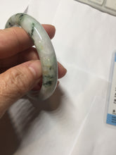 Load image into Gallery viewer, 59mm certified 100% natural Type A green purple yellow(FU LU SHOU) white jadeite bangle PD159-6290
