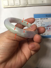 Load image into Gallery viewer, 49.7mm certified 100% natural Type A sunny green/purple jadeite jade bangle BH116-1950
